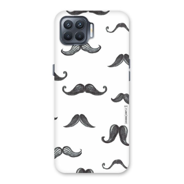 Moustache Pattern (Black) Back Case for Oppo F17 Pro