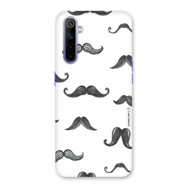 Moustache Pattern (Black) Back Case for Realme 6