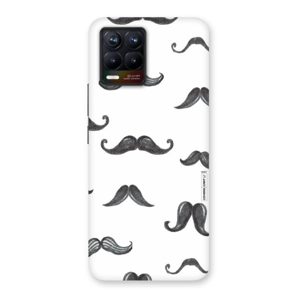 Moustache Pattern (Black) Back Case for Realme 8