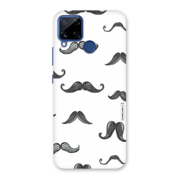 Moustache Pattern (Black) Back Case for Realme C12