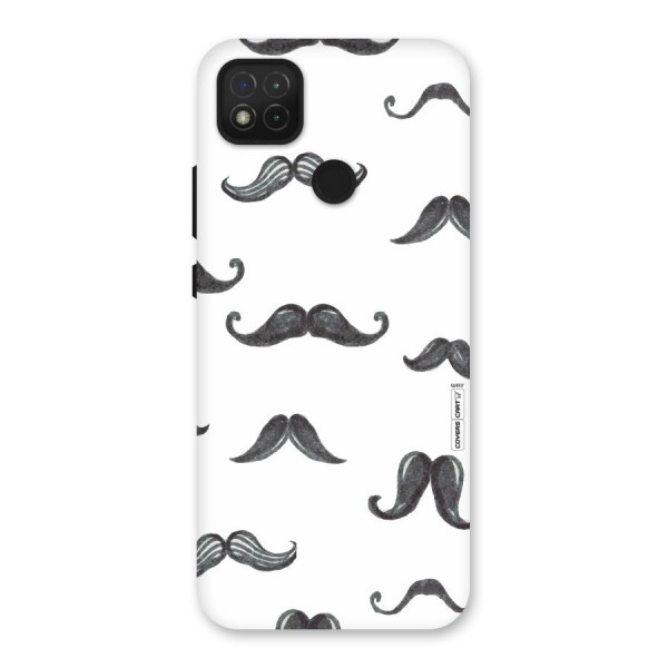 Moustache Pattern (Black) Back Case for Redmi 9C