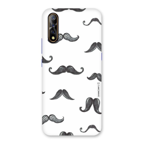 Moustache Pattern (Black) Back Case for Vivo S1