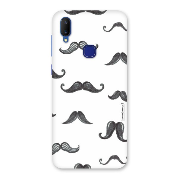 Moustache Pattern (Black) Back Case for Vivo V11