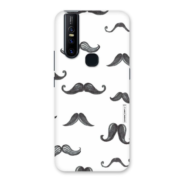 Moustache Pattern (Black) Back Case for Vivo V15