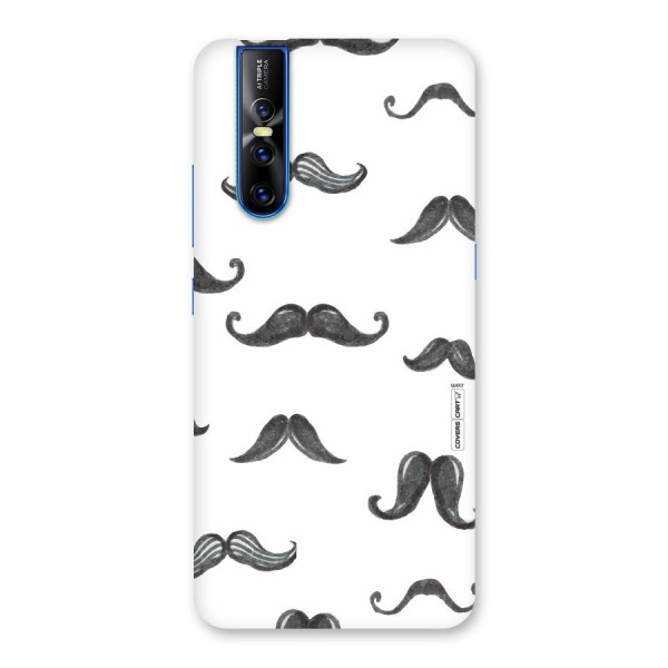 Moustache Pattern (Black) Back Case for Vivo V15 Pro