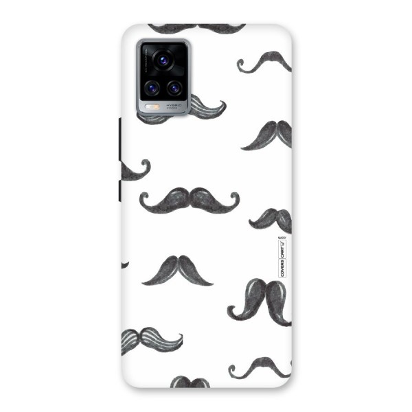 Moustache Pattern (Black) Back Case for Vivo V20 Pro