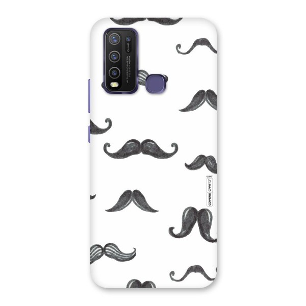 Moustache Pattern (Black) Back Case for Vivo Y30