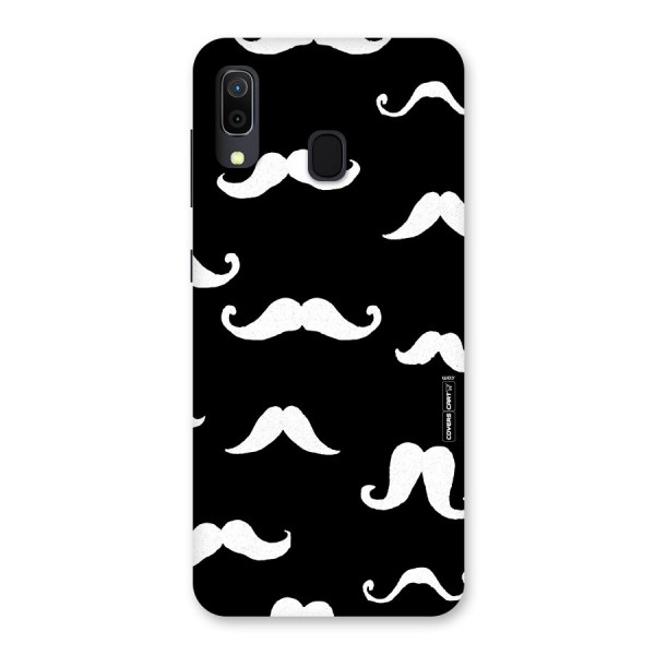 Moustache Pattern (White) Back Case for Galaxy A20