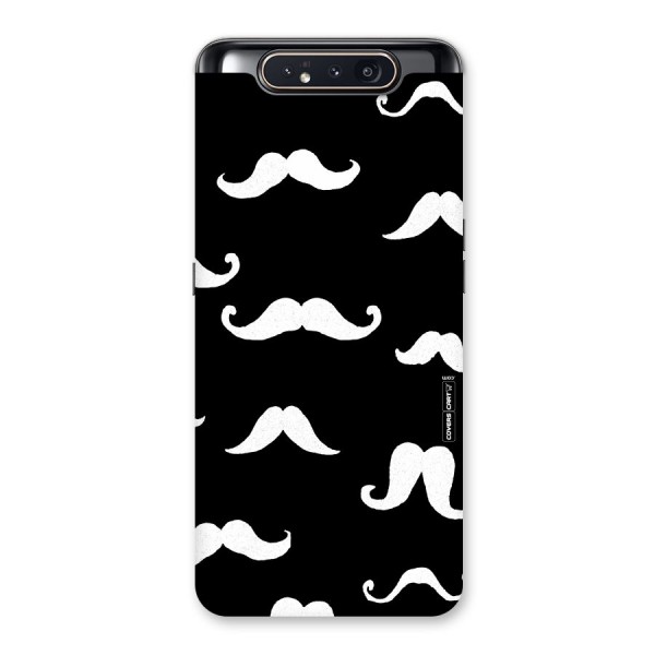 Moustache Pattern (White) Back Case for Galaxy A80