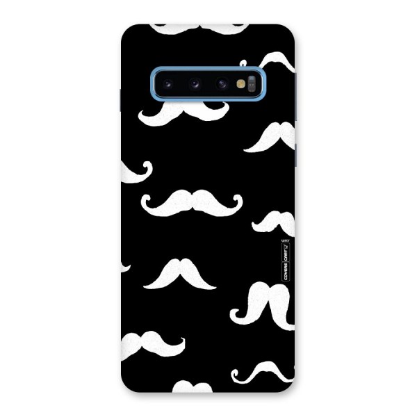 Moustache Pattern (White) Back Case for Galaxy S10