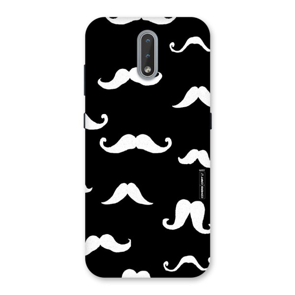 Moustache Pattern (White) Back Case for Nokia 2.3