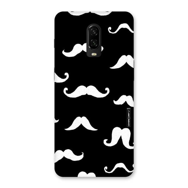 Moustache Pattern (White) Back Case for OnePlus 6T