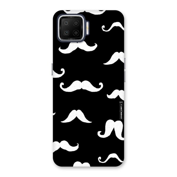 Moustache Pattern (White) Back Case for Oppo F17