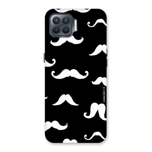 Moustache Pattern (White) Back Case for Oppo F17 Pro