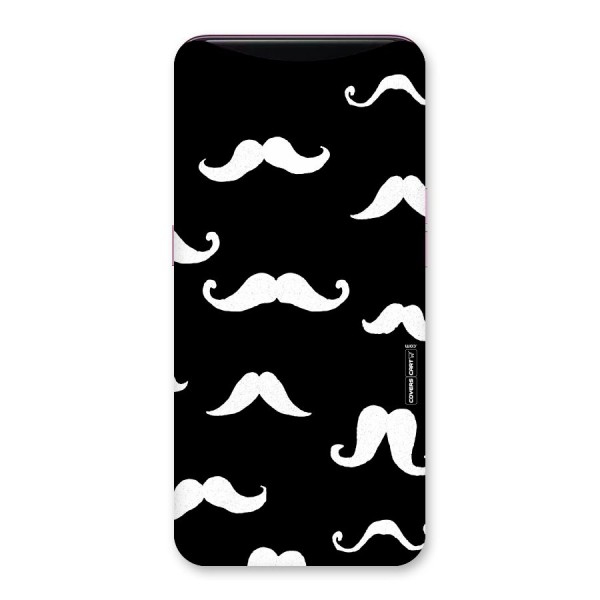 Moustache Pattern (White) Back Case for Oppo Find X