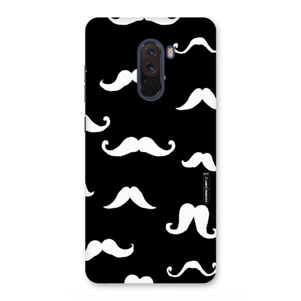 Moustache Pattern (White) Back Case for Poco F1