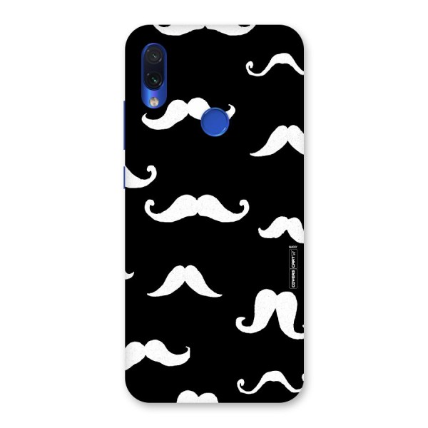 Moustache Pattern (White) Back Case for Redmi Note 7