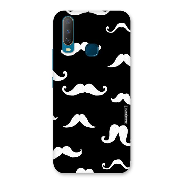 Moustache Pattern (White) Back Case for Vivo U10