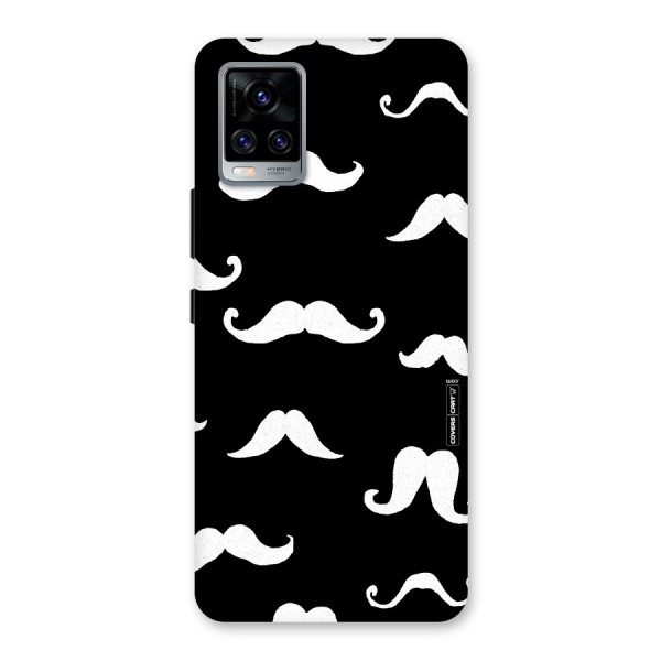 Moustache Pattern (White) Back Case for Vivo V20 Pro