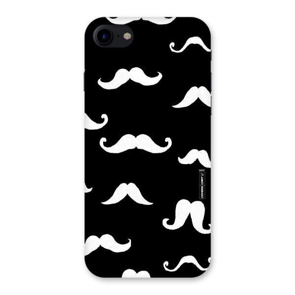 Moustache Pattern (White) Back Case for iPhone SE 2020