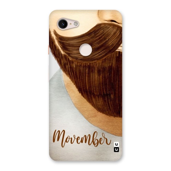 Movember Moustache Back Case for Google Pixel 3 XL