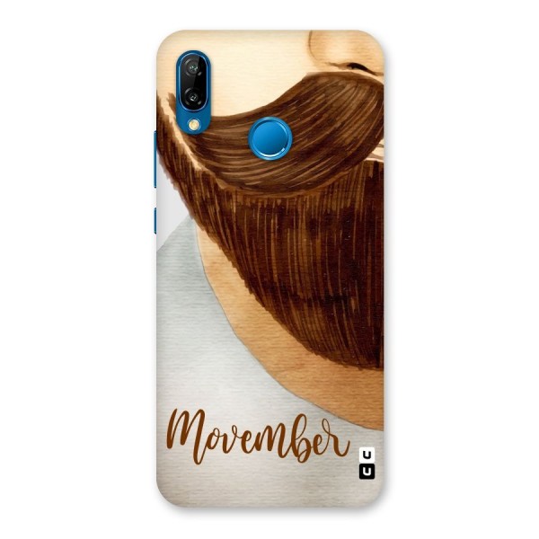 Movember Moustache Back Case for Huawei P20 Lite