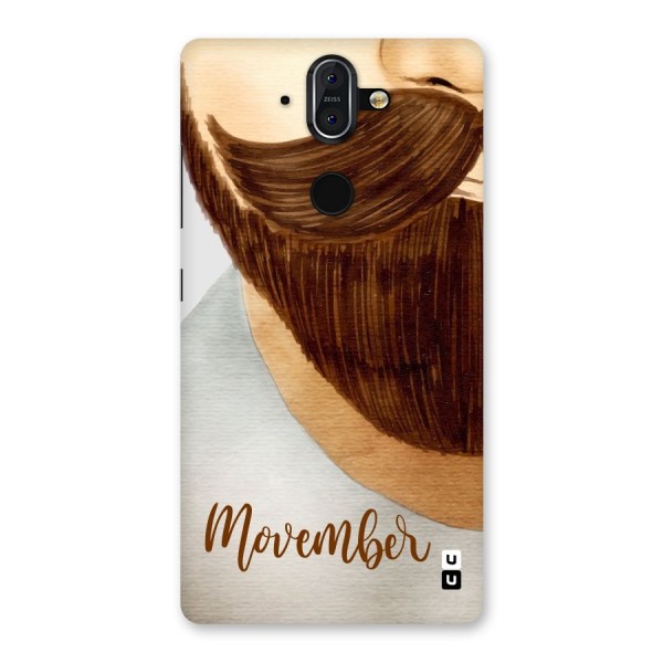 Movember Moustache Back Case for Nokia 8 Sirocco