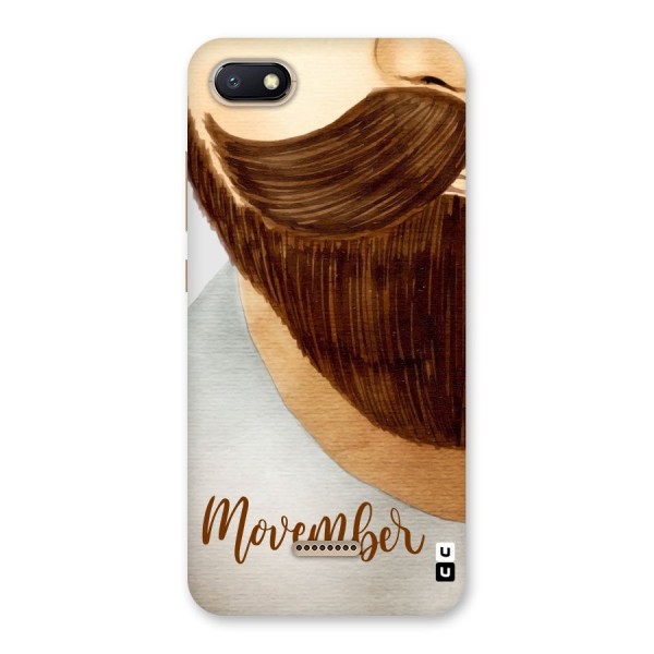 Movember Moustache Back Case for Redmi 6A