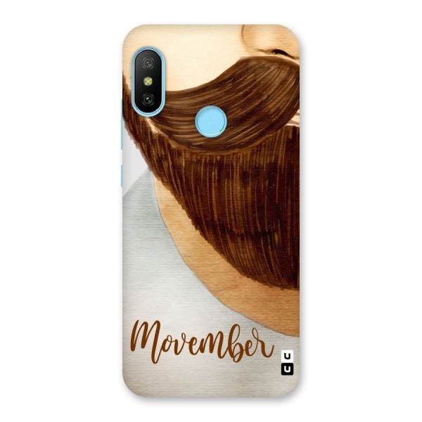 Movember Moustache Back Case for Redmi 6 Pro