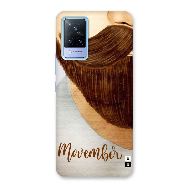 Movember Moustache Back Case for Vivo V21 5G