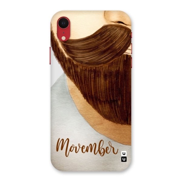 Movember Moustache Back Case for iPhone XR