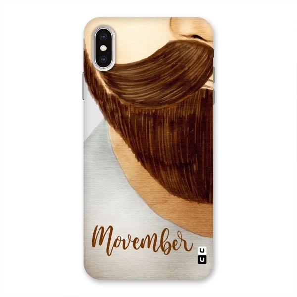 Movember Moustache Back Case for iPhone XS Max