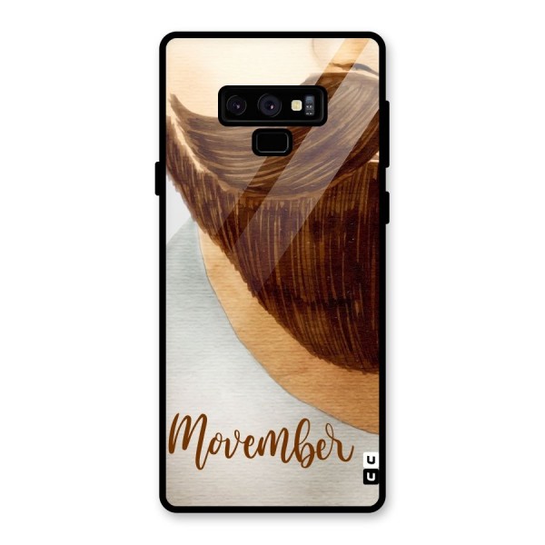 Movember Moustache Glass Back Case for Galaxy Note 9