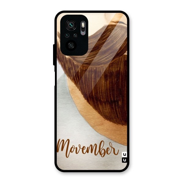 Movember Moustache Glass Back Case for Redmi Note 10