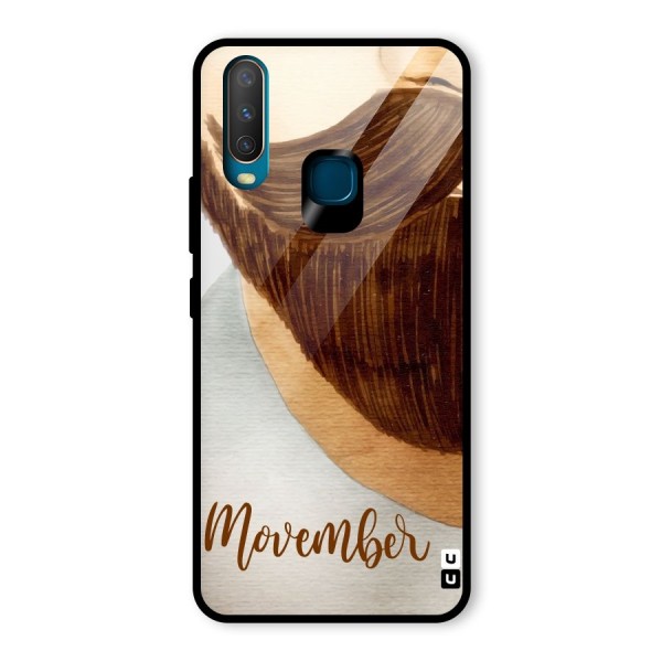 Movember Moustache Glass Back Case for Vivo Y15