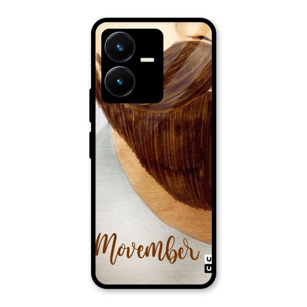 Movember Moustache Glass Back Case for Vivo Y22