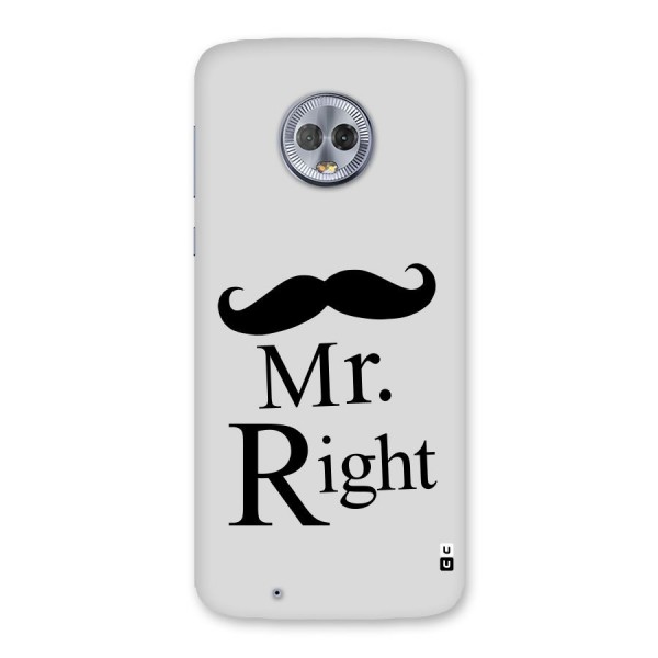 Mr. Right. Back Case for Moto G6