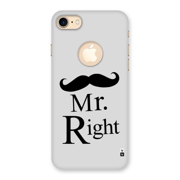 Mr. Right. Back Case for iPhone 8 Logo Cut