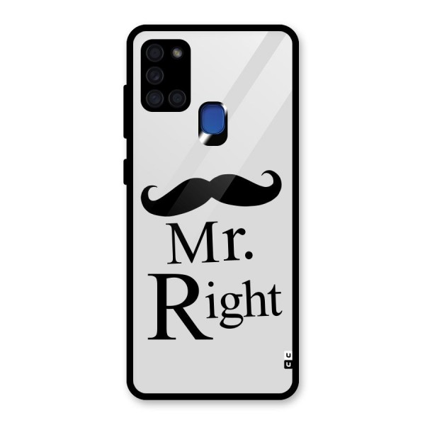 Mr. Right. Glass Back Case for Galaxy A21s