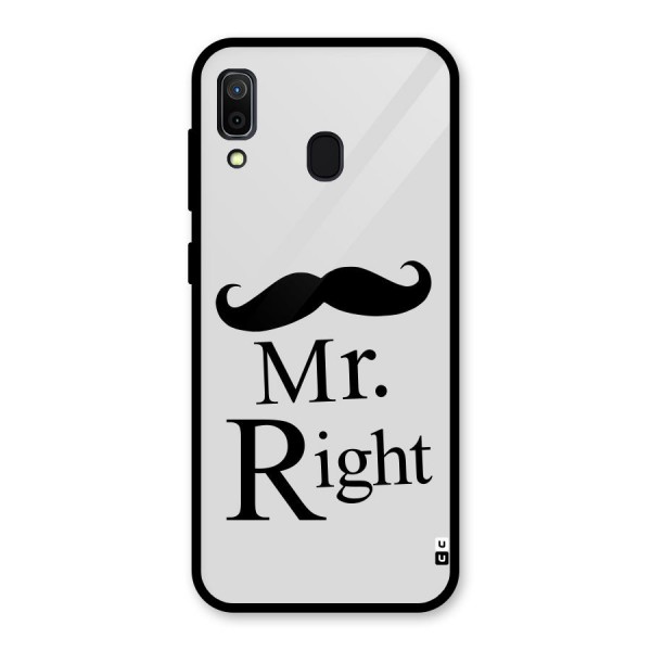 Mr. Right. Glass Back Case for Galaxy A30