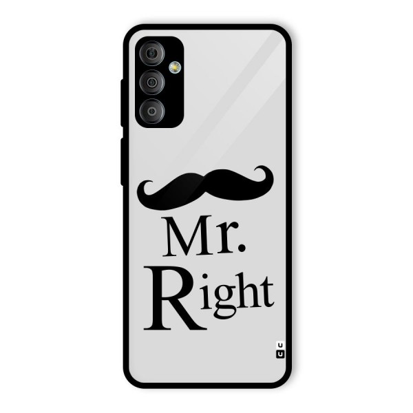 Mr. Right. Glass Back Case for Galaxy F23