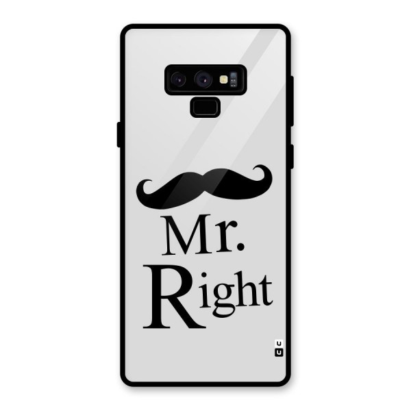 Mr. Right. Glass Back Case for Galaxy Note 9