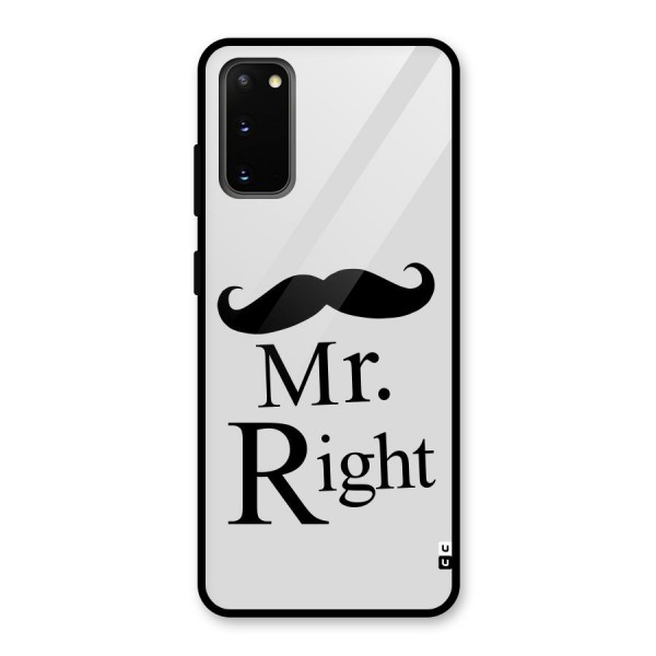 Mr. Right. Glass Back Case for Galaxy S20