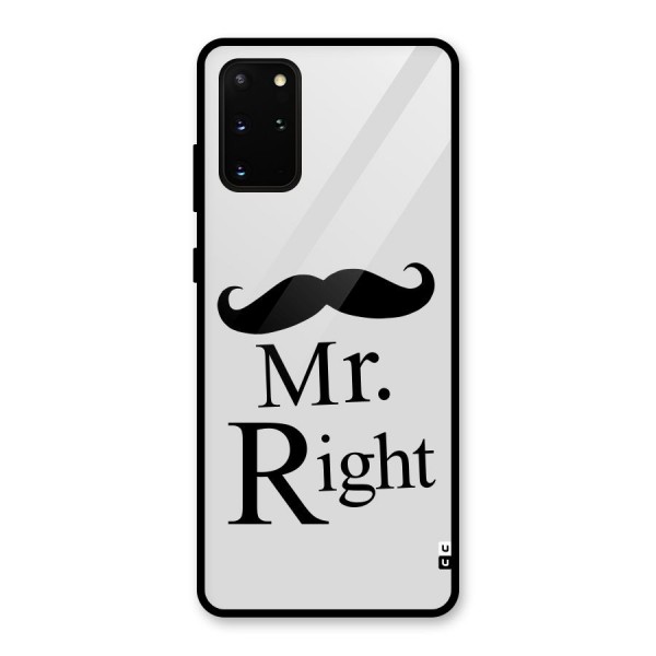 Mr. Right. Glass Back Case for Galaxy S20 Plus