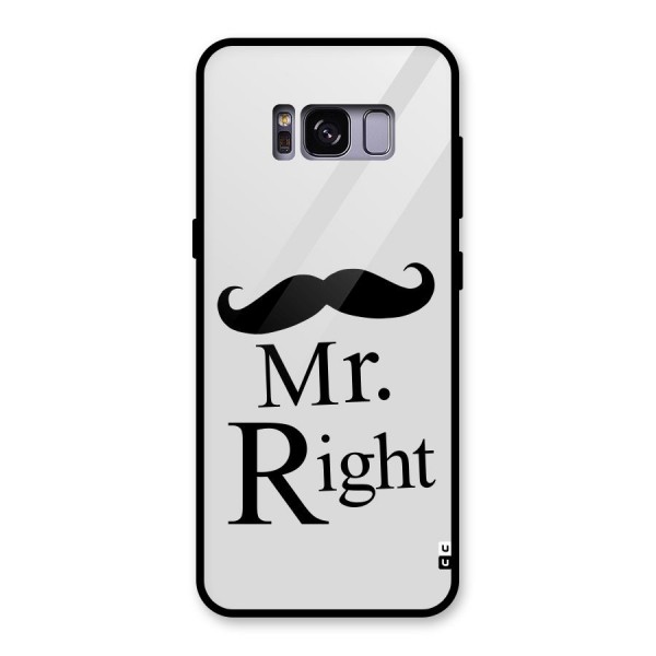 Mr. Right. Glass Back Case for Galaxy S8