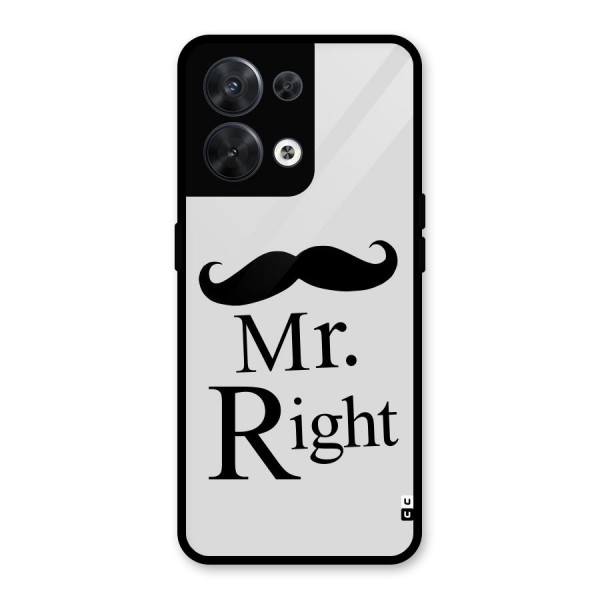 Mr. Right. Glass Back Case for Oppo Reno8 5G