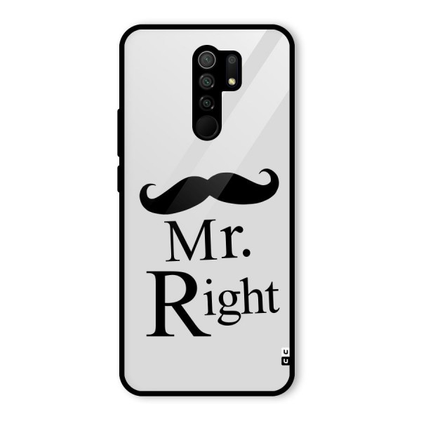 Mr. Right. Glass Back Case for Redmi 9 Prime