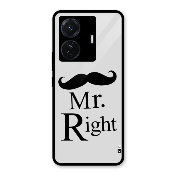 Mr. Right. Glass Back Case for Vivo T1 Pro