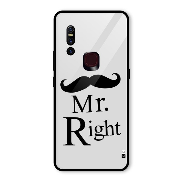 Mr. Right. Glass Back Case for Vivo V15