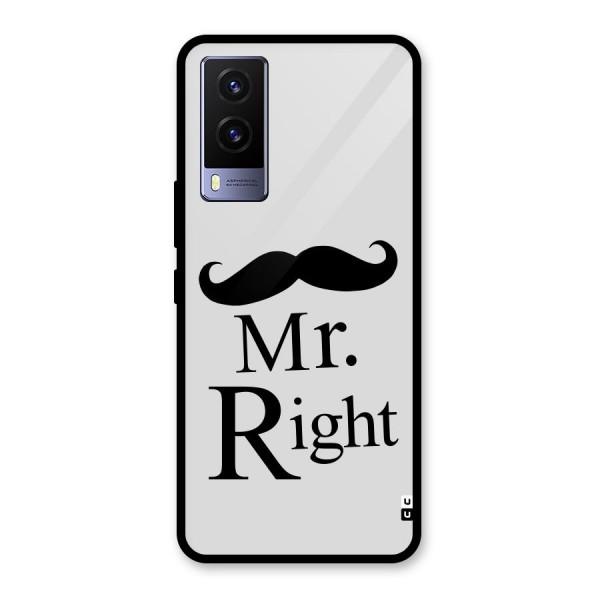 Mr. Right. Glass Back Case for Vivo V21e 5G